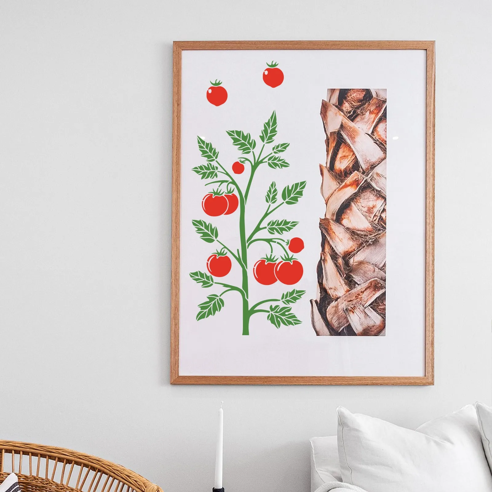 1 Set PET Hollow Out Drawing Painting Stencils, for DIY Scrapbook, Photo Album, with 1Pc Art Paint Brushes, Tomato, 300x300mm, 3pcs/set