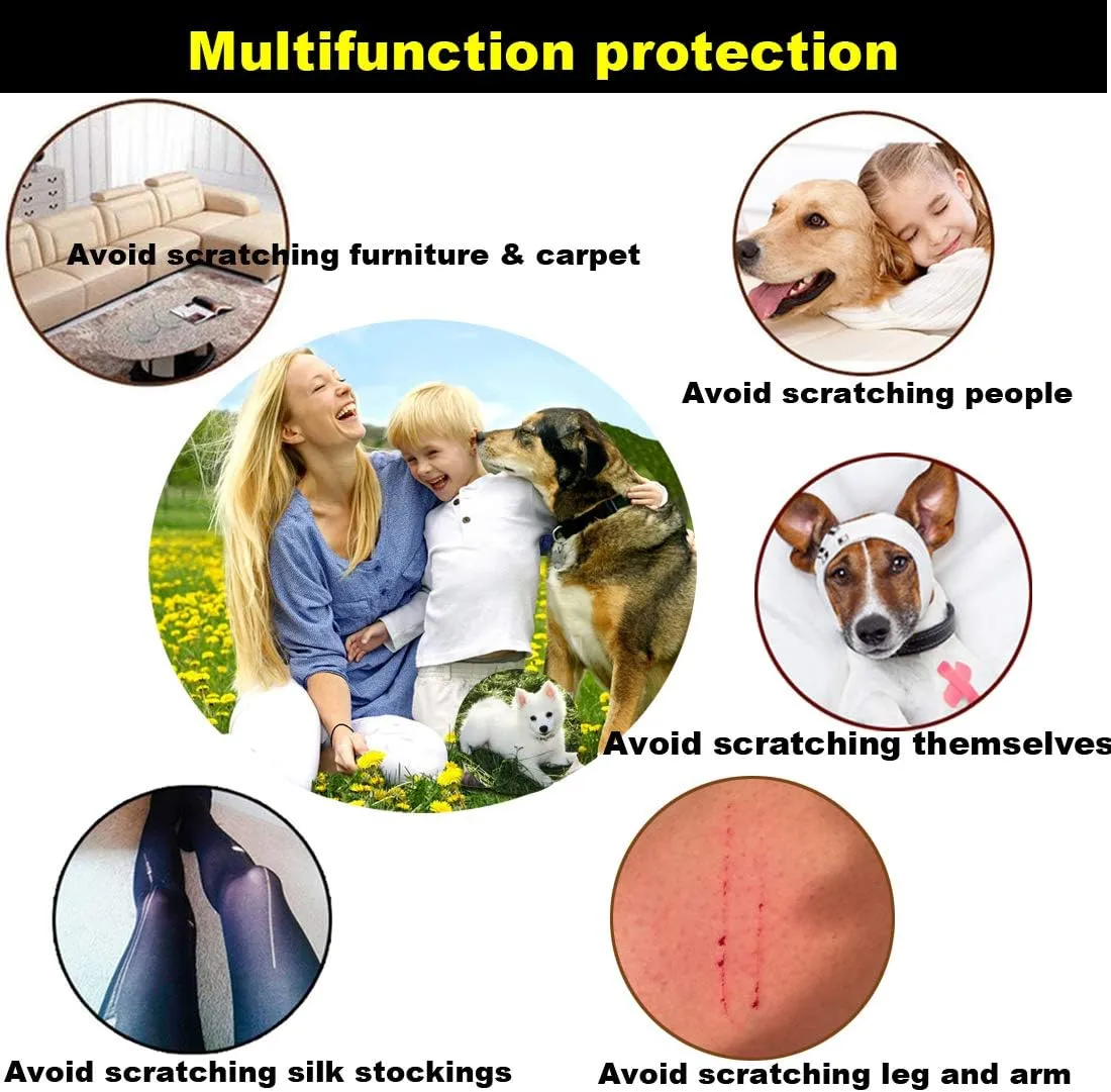 100pcs Dog Nail Caps, VICTHY Dog Claw Caps Dog Nail Cover with Glue and Applicators (M)