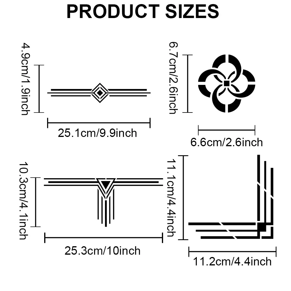 1Pc PET Hollow Out Drawing Painting Stencils, with 1Pc Art Paint Brushes, for DIY Scrapbook, Photo Album, Flower, 300x300mm