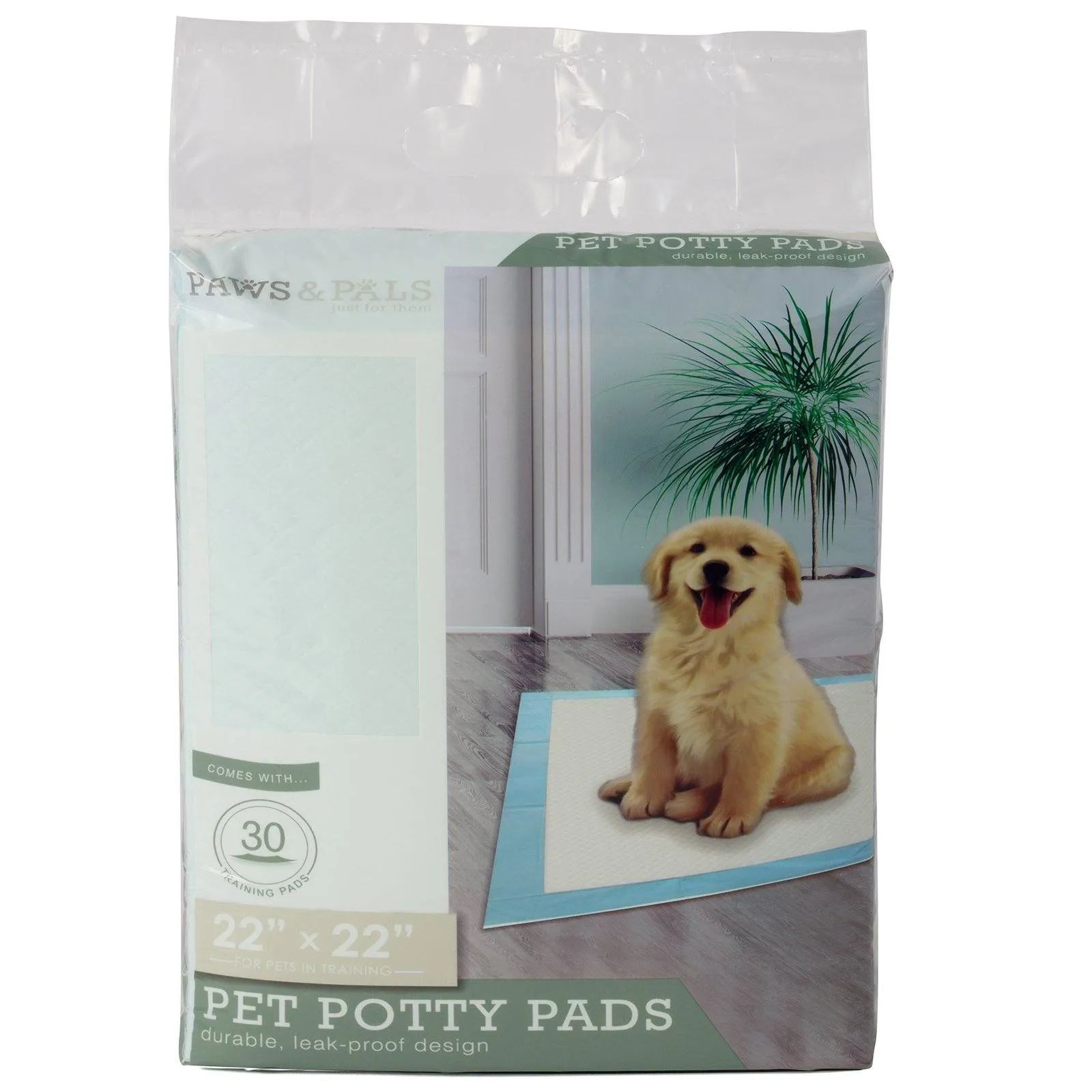 30-Pack: Paws & Pals Puppy Pee Pads Potty Training Leak-Proof