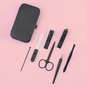 7 Pcs Nail Clippers Manicure Set With Cuticle Nipper Stainless Household Nail Clipper Set Professional Pedicure Set Nail Scissors Grooming
