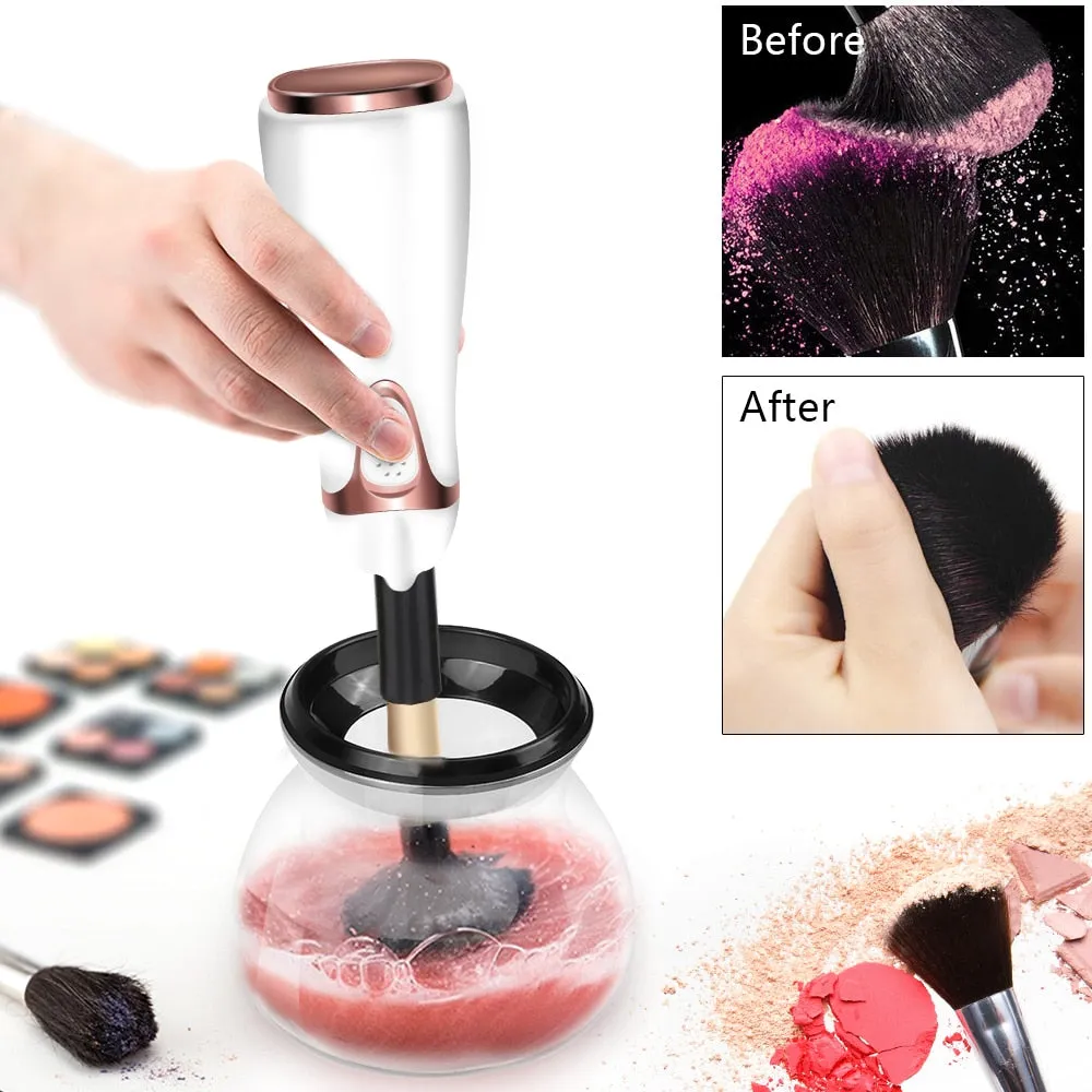 automatic makeup brush cleaner