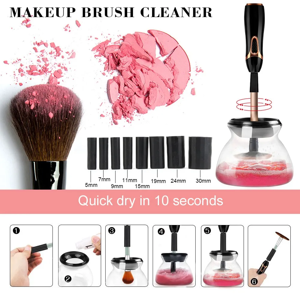automatic makeup brush cleaner