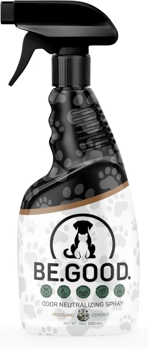 BE.GOOD. Pet Odor Eliminator, 16oz Spray, Woodland Essence - Pet Odor Eliminator for Home - Dog Urine Odor Eliminator - Pet Odor Remover, White
