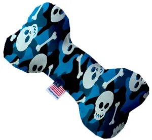 Blue Camo Skulls Print Bone Dog Toy