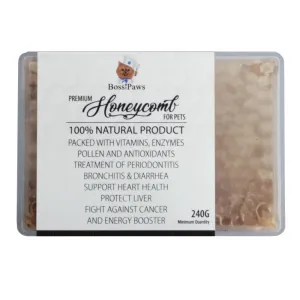 Bossipaws Premium Organic Raw Honeycomb Dog Treat 240g