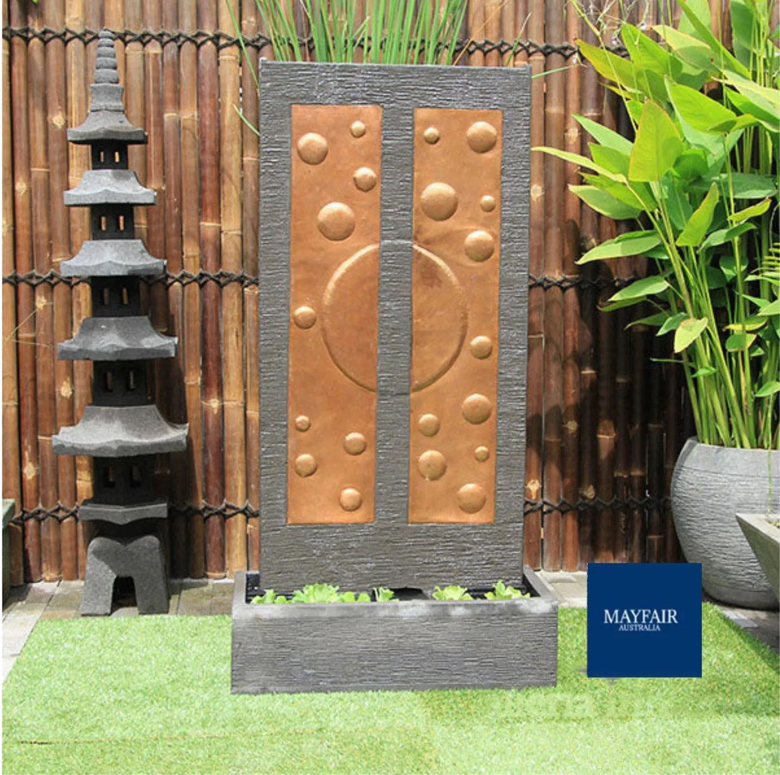 BUBBLE COPPER WALL WATER FOUNTAIN
