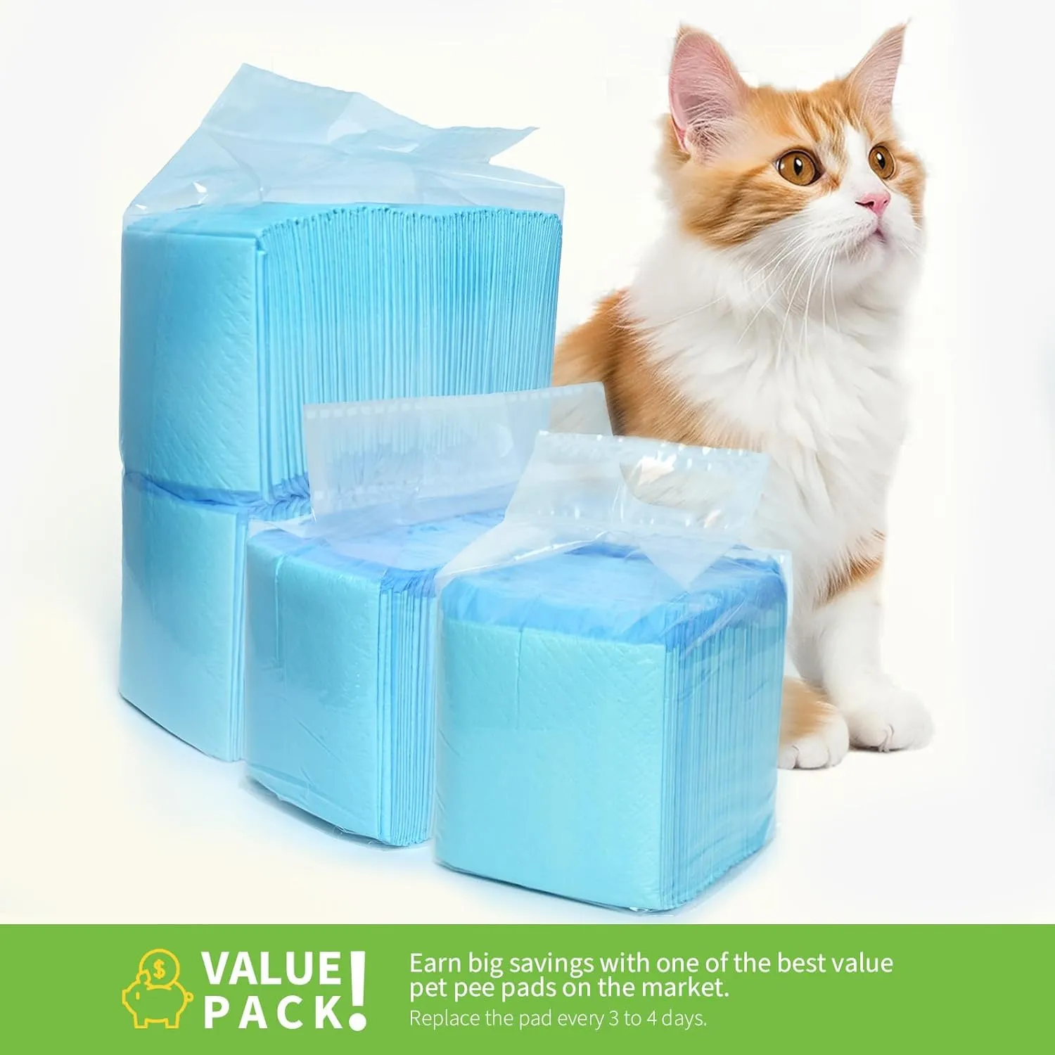 Cat Pads for Breeze Systems 30 Count, Cat Litter Pads Refills Leak-Proof & Super Absorbent, Pee Pads for Cat Litter Box Fresh Lemon Scented