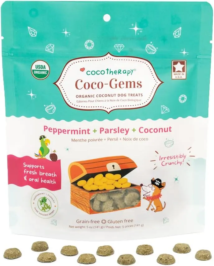 CocoTherapy Coco-Gems Dog Training Treat (Peppermint   Parsley) 5 Oz.