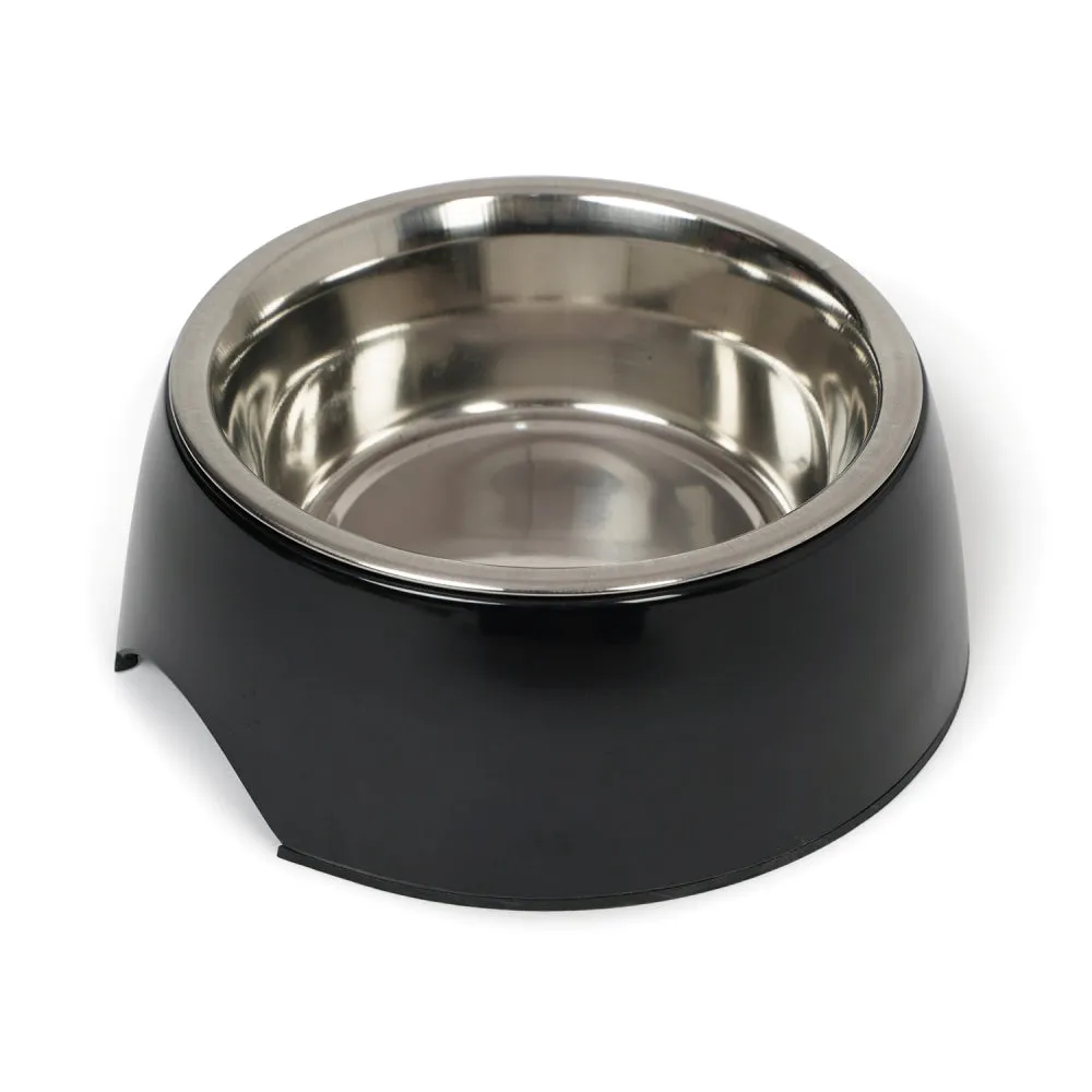 Dear Pet Curve Cut Dog Bowl in Black