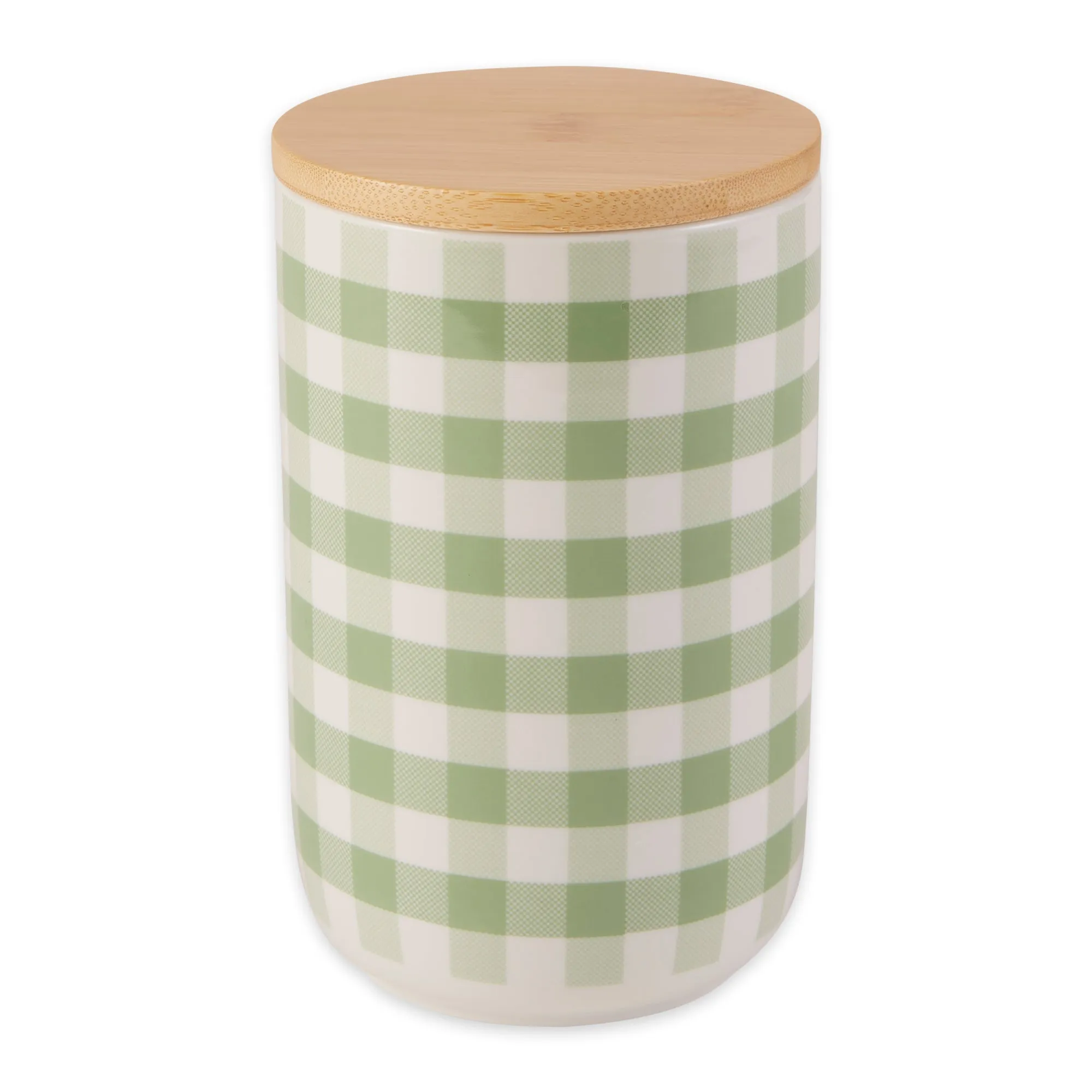 Desert Sage Petite Check Pet Treat Canister - 4.5 Cup Capacity