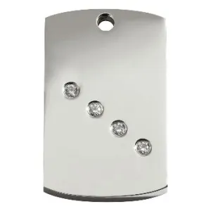 Diamante Rectangle Pet ID Tag