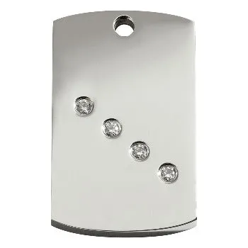 Diamante Rectangle Pet ID Tag