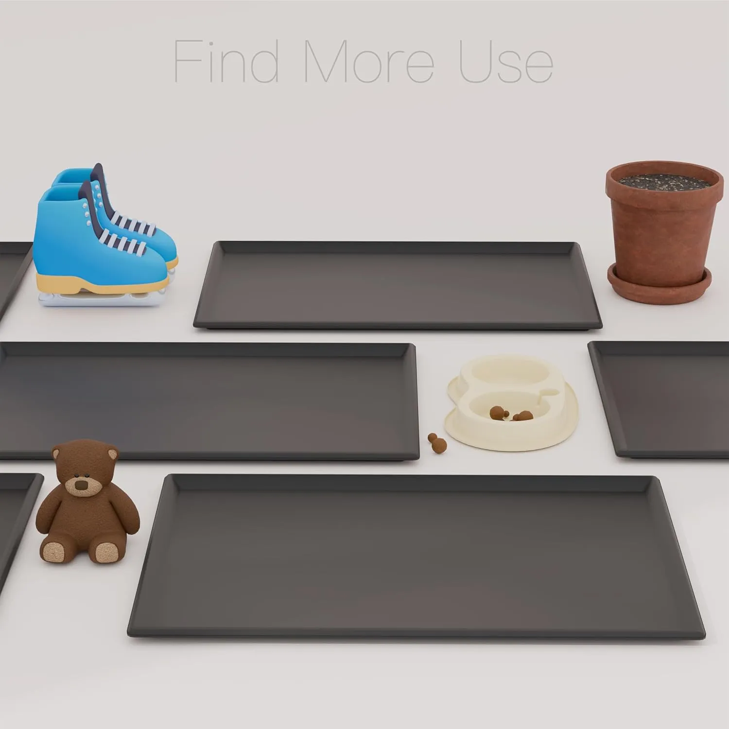 Dog Crate Tray 47"-ChewProof Replacement Pan, Easy to Clean, Easy to Assemble,Ideal for Potty Training-Perfect for Pet Crates & Kennels(1Pcs-46.85"L x 29.17"W x 1.0"H, Tray 47 fit 48 Crate)