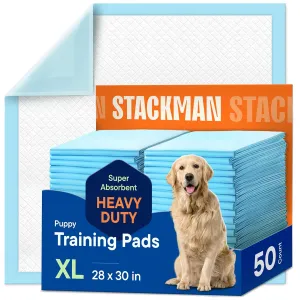 Dog Pads Large Pet Pee Pads for Dogs & Puppy Training 28" x 30" Potty Pads for Dogs [50-COUNT] Leak-Proof Dog and Puppy Pads - Quick-Dry Surface - Heavy Duty Absorbent Disposable Dog Wee Pad Bulk Pack