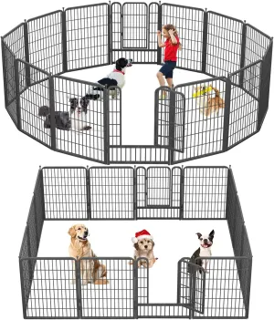 Dog Playpen 40" Height 14 Panels Portable Dog Fence Outdoor for Yard Indoor Dog Pen Puppy Playpen Indoor for Medium/Small Dogs, Heavy Duty Pet Pen for RV, Camping, Yard