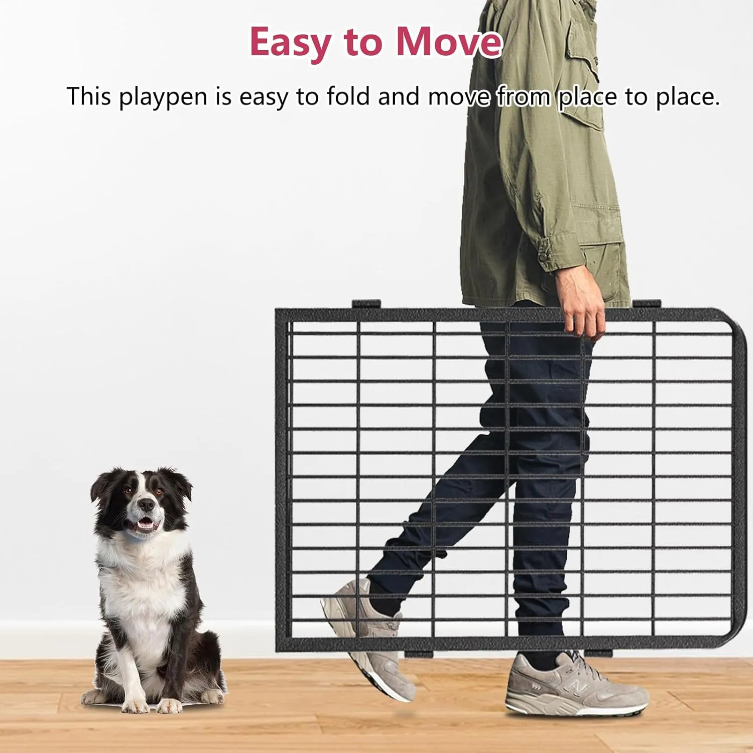 Dog Playpen 40" Height 14 Panels Portable Dog Fence Outdoor for Yard Indoor Dog Pen Puppy Playpen Indoor for Medium/Small Dogs, Heavy Duty Pet Pen for RV, Camping, Yard