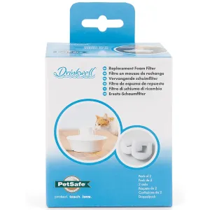 Drinkwell Ceramic & 360 Stainless Steel Replacement Foam Filters (2-Pack)