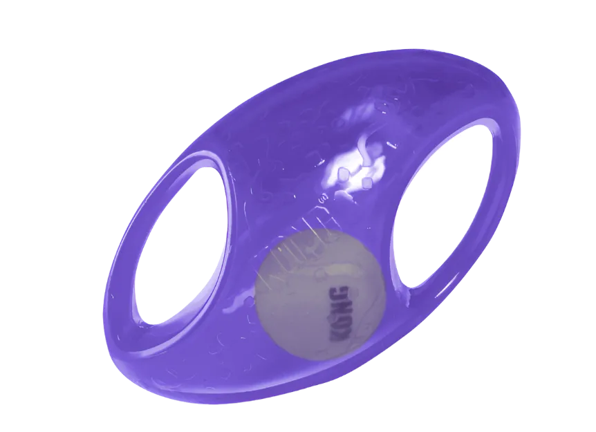 Durable Kong Jumbler Football - Interactive Dog Toy for Active Play