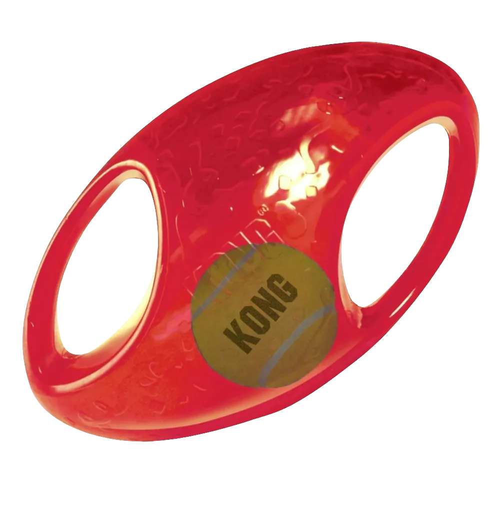 Durable Kong Jumbler Football - Interactive Dog Toy for Active Play