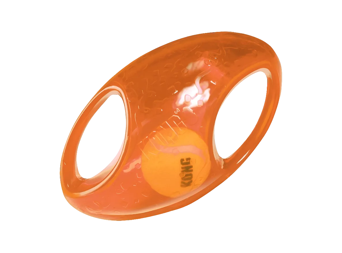 Durable Kong Jumbler Football - Interactive Dog Toy for Active Play