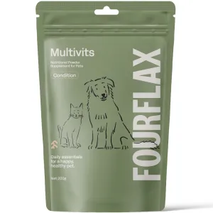 Fourflax Multivits Nutritional Powder Supplement For Cats & Dogs 200g