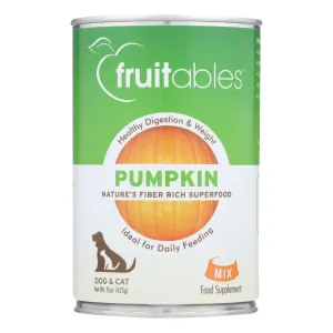 Fruitables Pet Puree Pumpkin (Pack of 12) - 15 Oz.