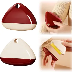 Good Life Lint Roller, Portable Washable Lint Roller, Triangular Double Color, Pet Hair Remover (Red or White)