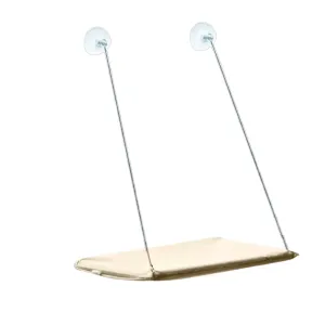 Hanging Cat Hammock, Durable Oxford Fabric, Easy to Clean, Breathable, 40lbs Capacity, Simple Installation with Suction Cups