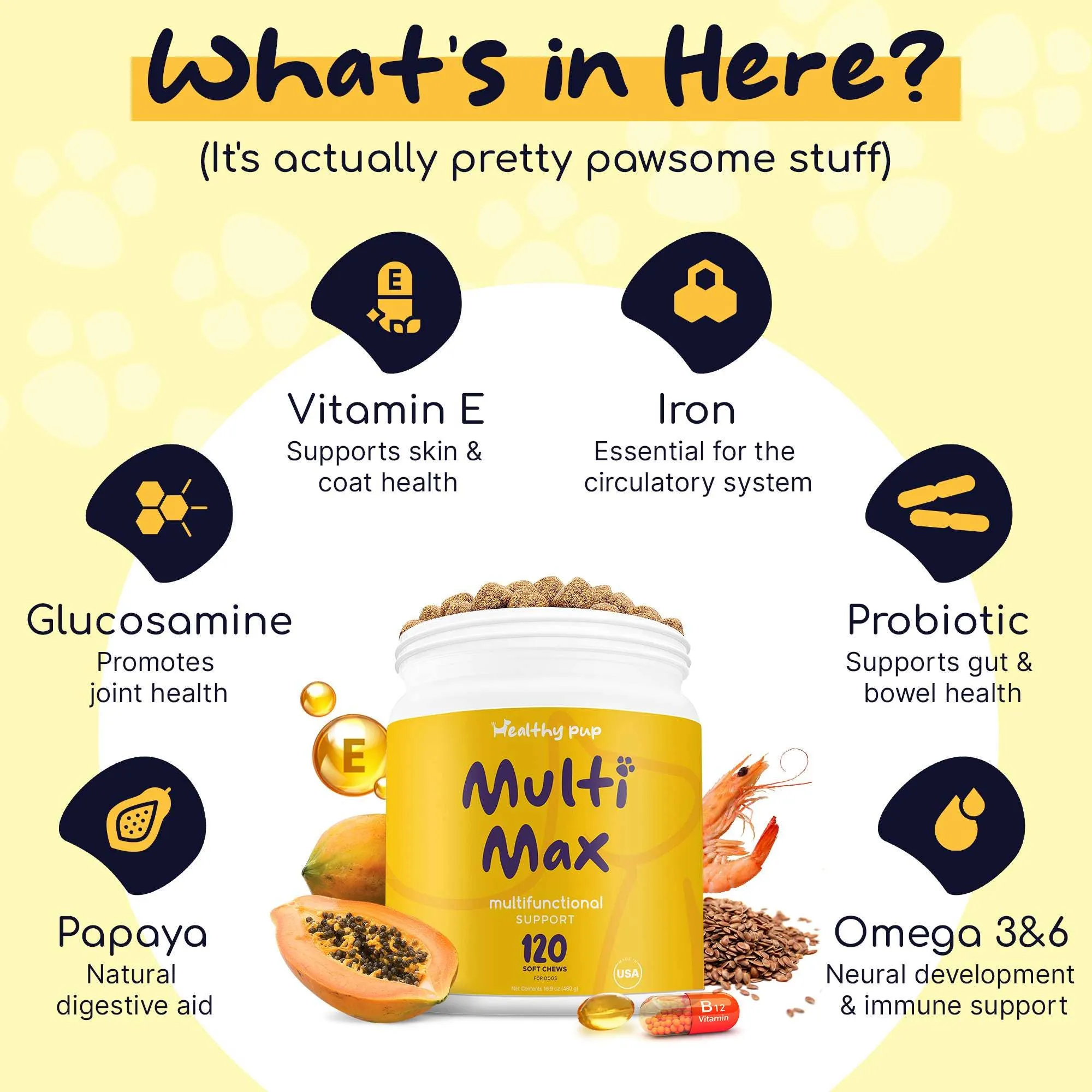 Healthy Pup Multi Max All-In-One Dog Multivitamin - 120 count