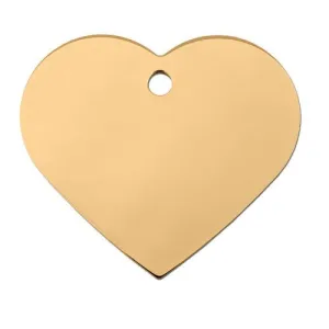 ID Tag - Large Gold Heart