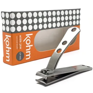 KOHM Nail Clippers for Thick Nails - Heavy-Duty, Stainless Steel, Tough, Professional Toenail Clippers w/ Built-in File - Nail Cutters for Seniors and Adults