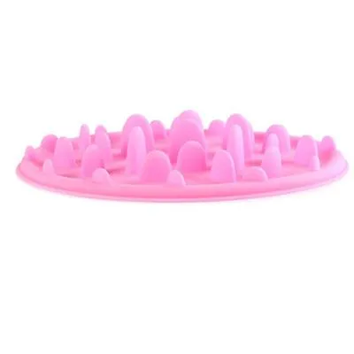 L 30.5*22.5*4cm green Portable pet silicone slow food bowl, anti-choking licking plate for cats and dogs AZ19574