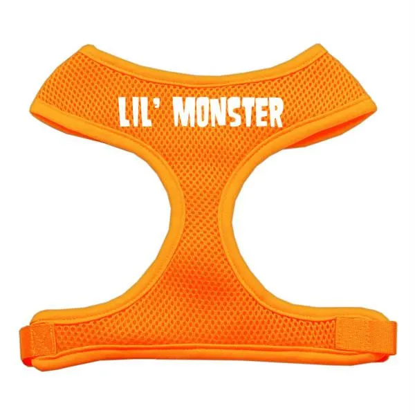 Lil' Monster Design Soft Mesh Harnesses Orange Medium