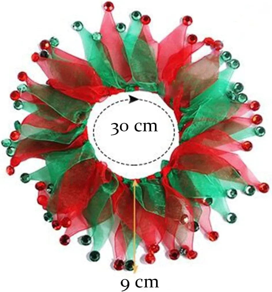Lionheart glory Christmas Dog Collars Elastic Fancy Holiday Accessory for Dogs Pet Costume for Christmas Party