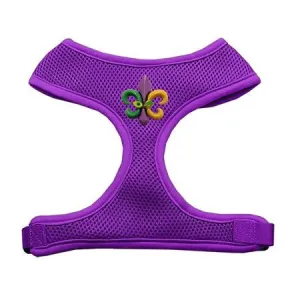 Mardi Gras Fleur de Lis Chipper Purple Harness Large