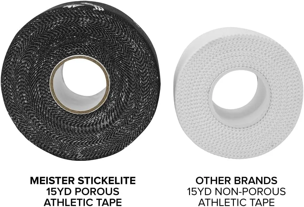Meister StickElite Professional Porous Athletic Tape - 15yd x 1.5" - Black - 1 Roll