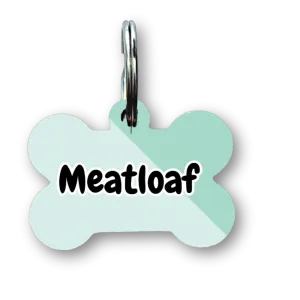 Minimal Mint Bone Dog Tag