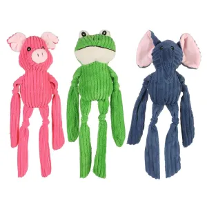 Ministry Of Pets Knotted Legs Corded Animal Toy With Squeaker (Random Selecton)