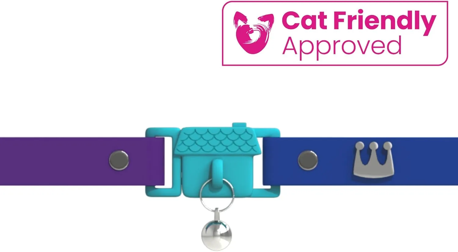 Monte Carlo Cat Collar with Bell. Breakaway Collar. Won't Rub Fur. Lightweight, Soft & Comfy