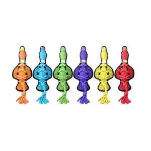 Multipet Cross-Ropes™ Duck Dog Toys Assorted Color 11.5 Inch
