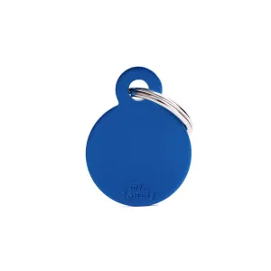 MyFamily Pet Tag: Basic Small Aluminum Blue Circle