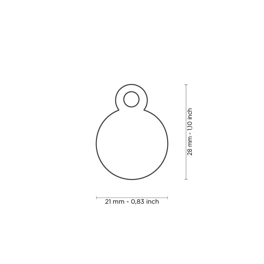 MyFamily Pet Tag: Basic Small Aluminum Blue Circle