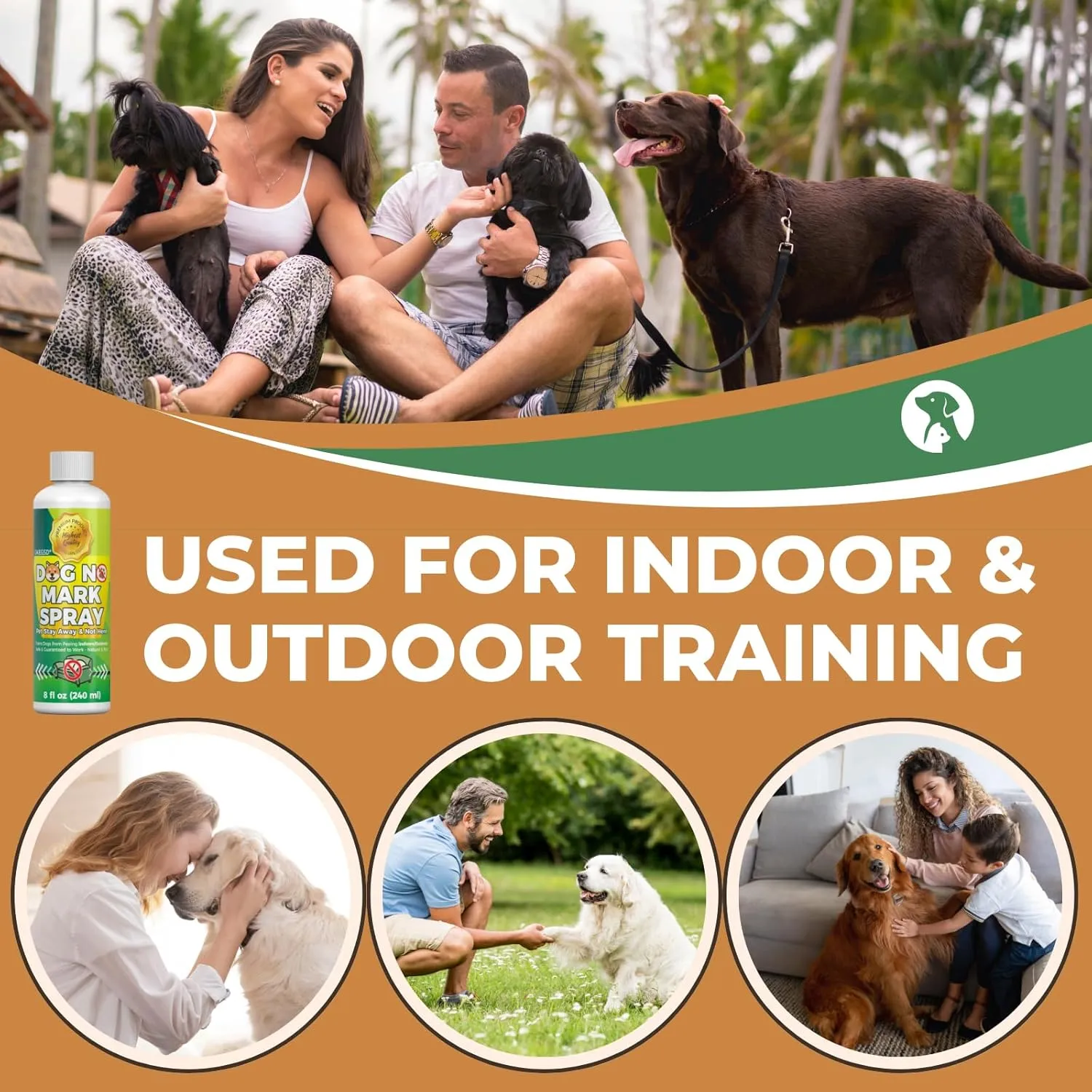 Natural, Safe Formula | Not Here Dog Spray Training Spray to Stop Dogs from Marking | Pee No Marking | 8 Oz