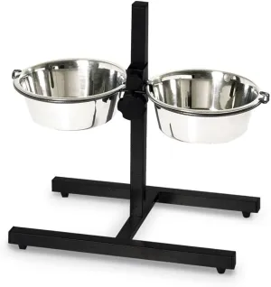 Nobby | Double Raised Dog Feeding Station Food Bar with 2 Stainless Steel Bowls
