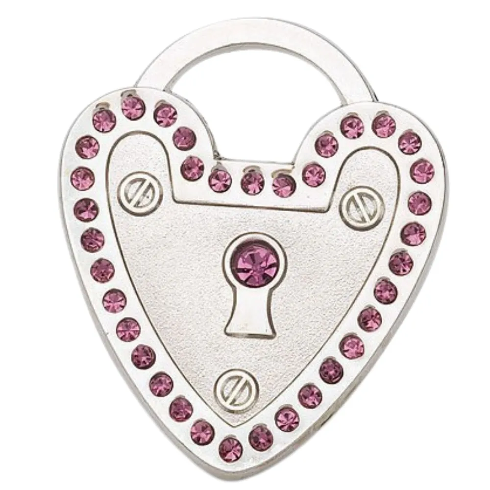 Padlock Heart Pet ID Tag