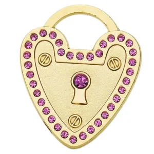 Padlock Heart Pet ID Tag