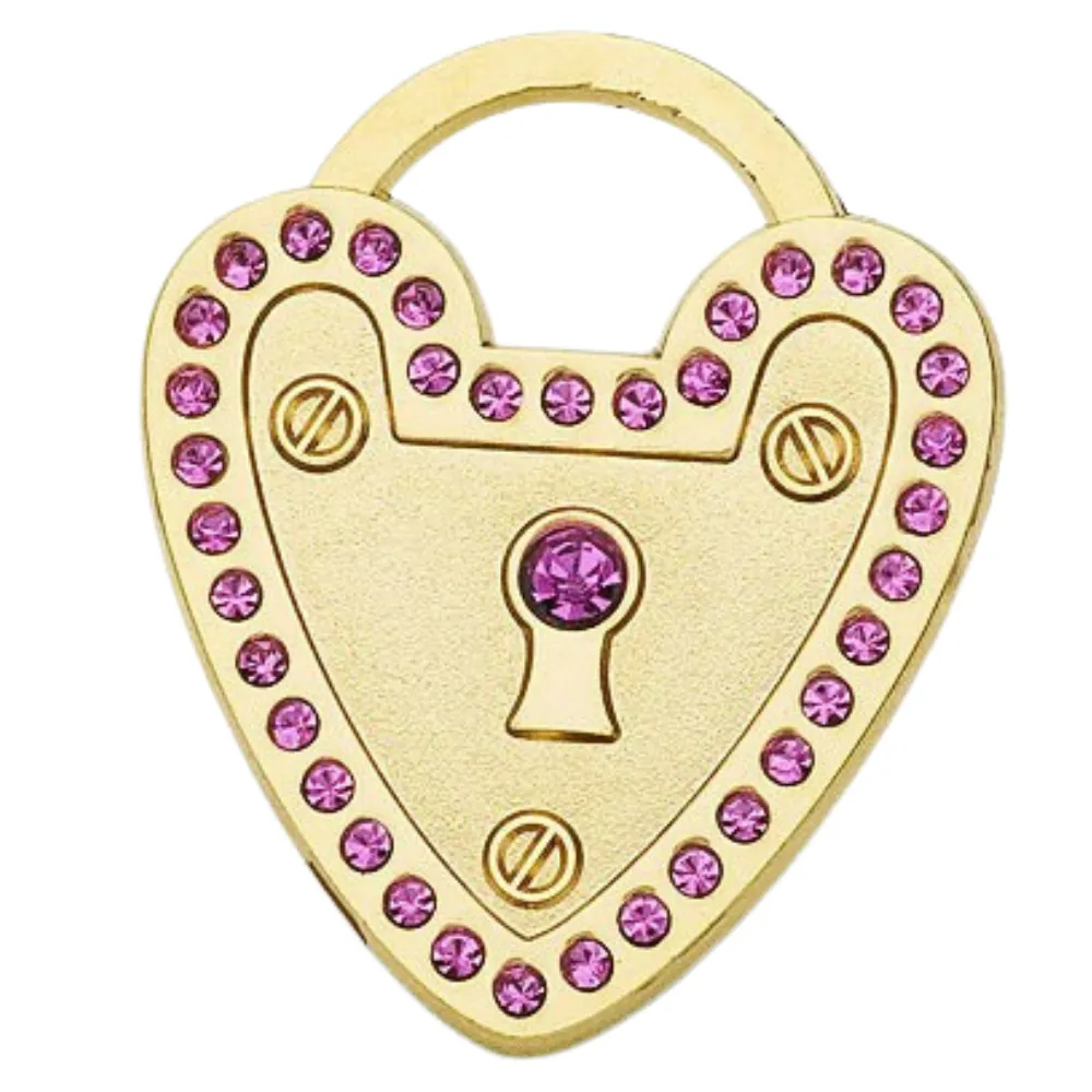 Padlock Heart Pet ID Tag