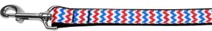 Patriotic Chevrons Nylon Dog Leash 4 Foot