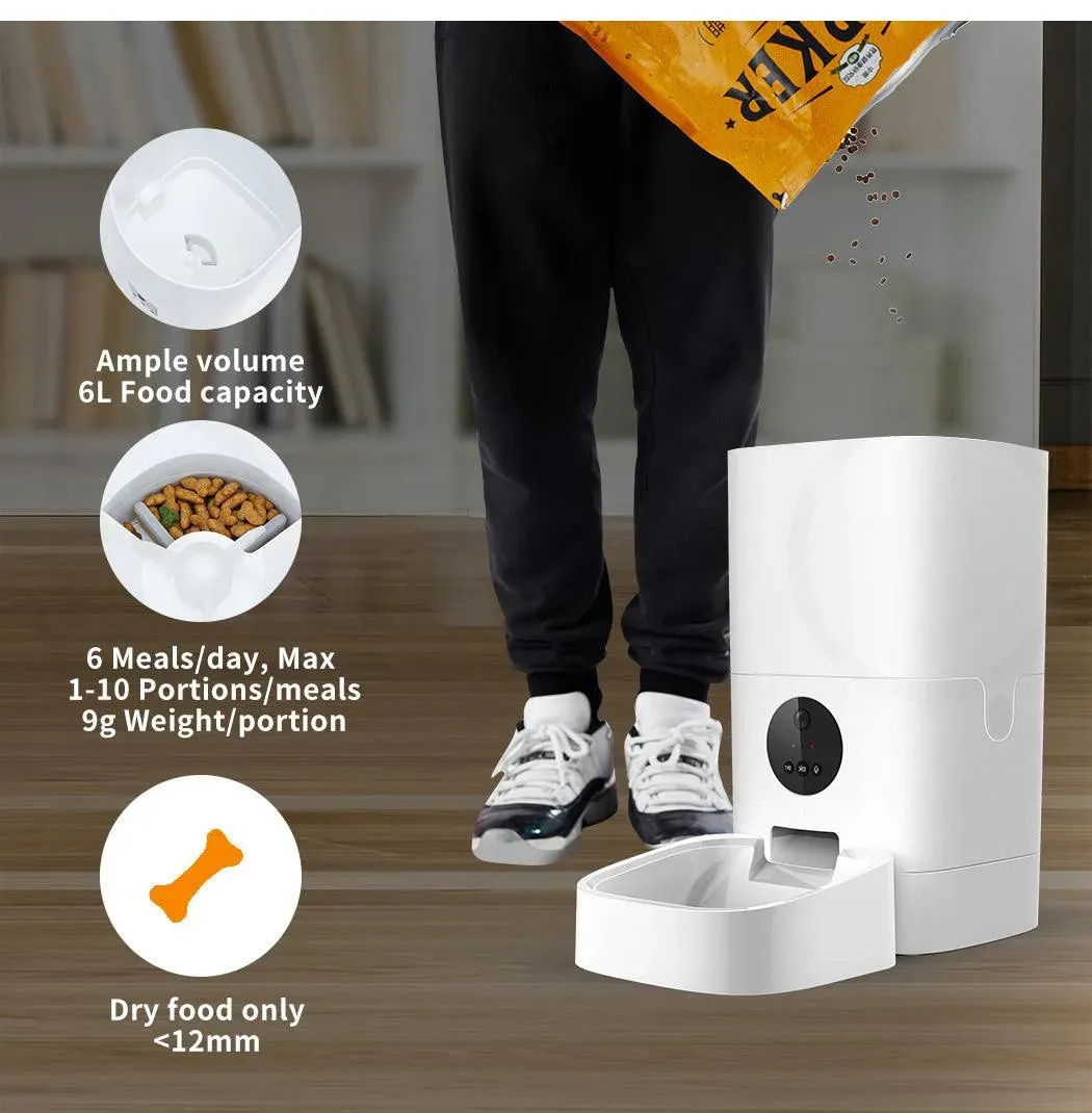 Pawz Pet Smart Feeder with Camera 6L